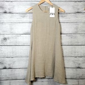 Zara Women's Cream Dress Size S